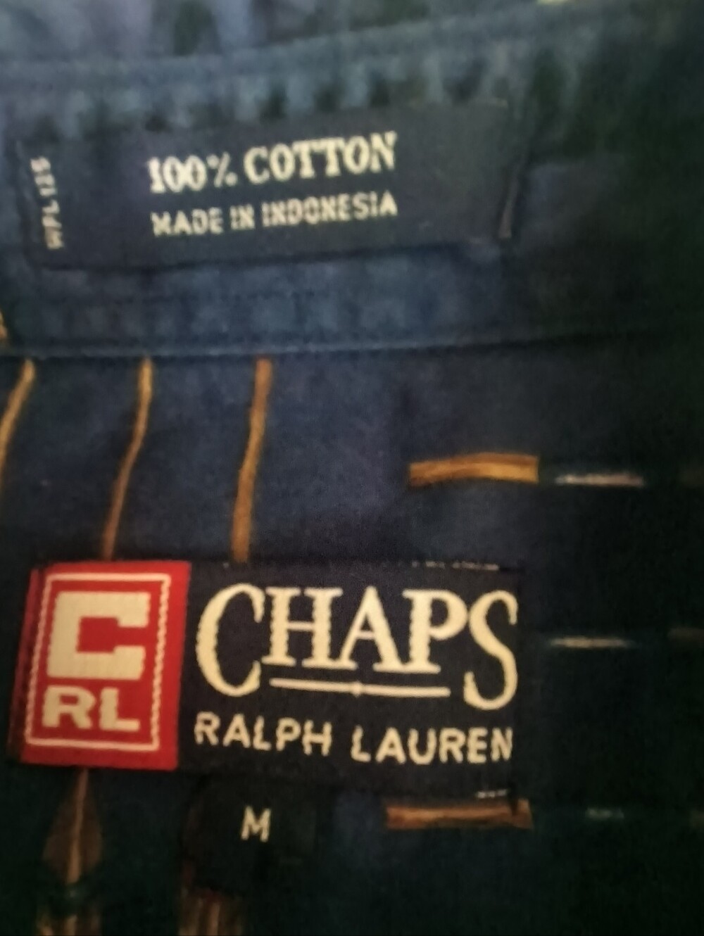 90s Chaps Ralph Lauren Nautical Print Button Down Shirt Medium - Picture 3 of 7